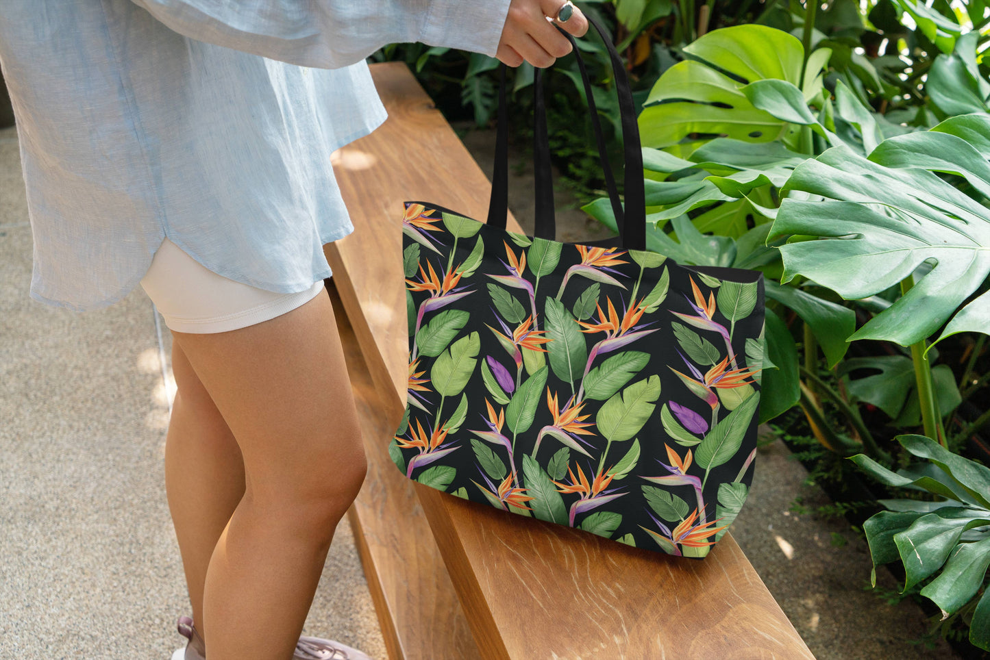 Bird of Paradise tote bag
