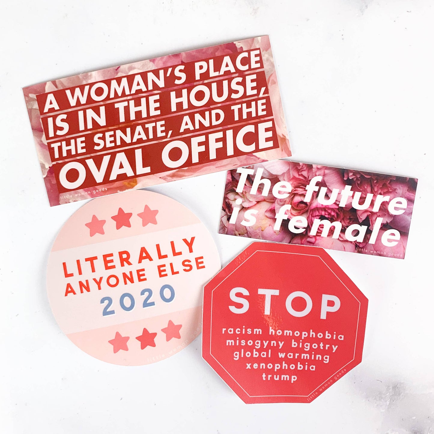 Future is Female Vinyl Sticker- Feminist Floral Pink Art