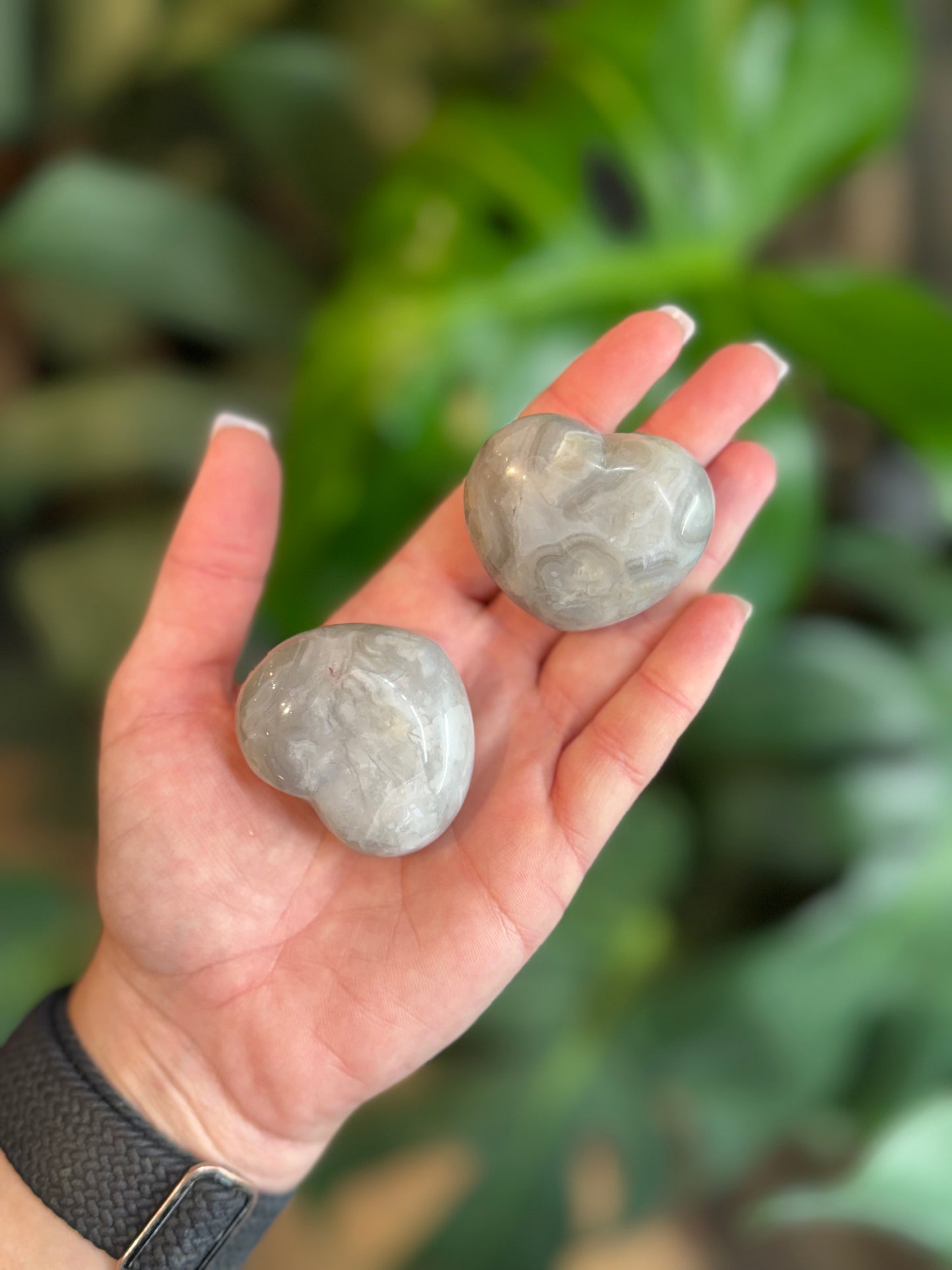 Mexican agate hearts