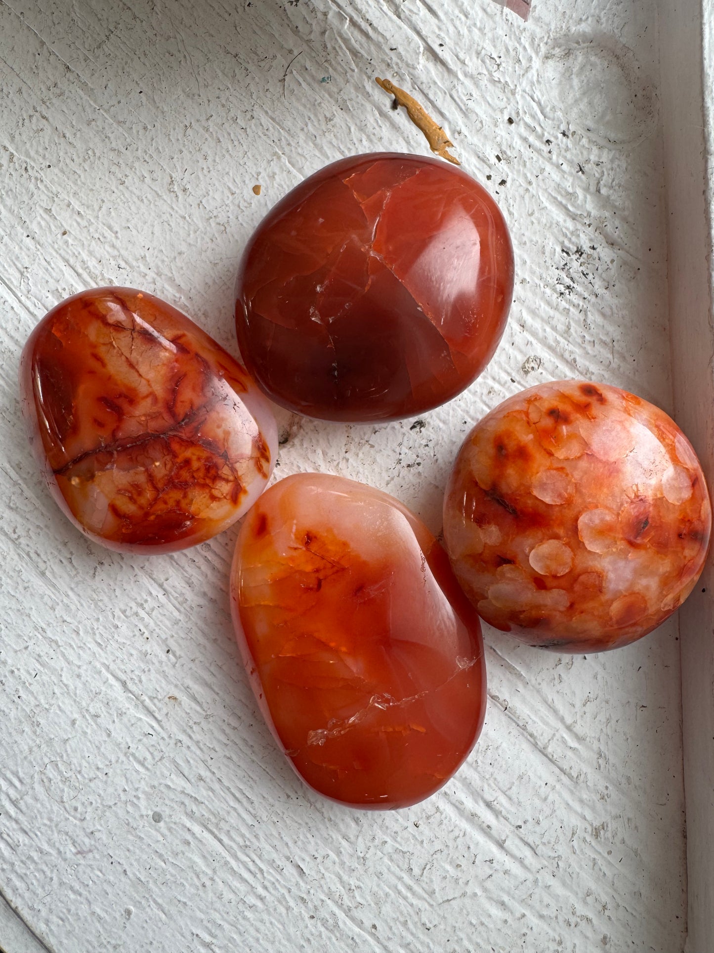 Carnelian palm stones