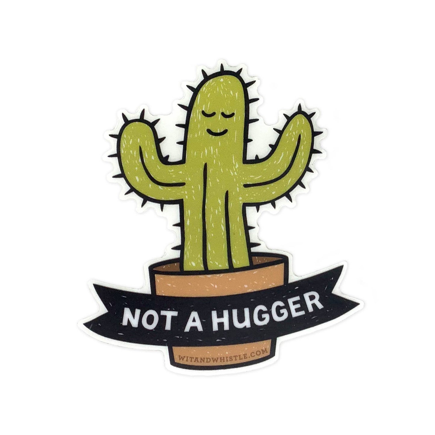 Not A Hugger sticker