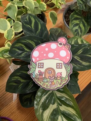 Mushroom house sticker