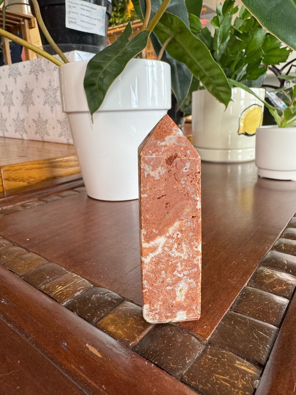 Pink Lace Agate Tower