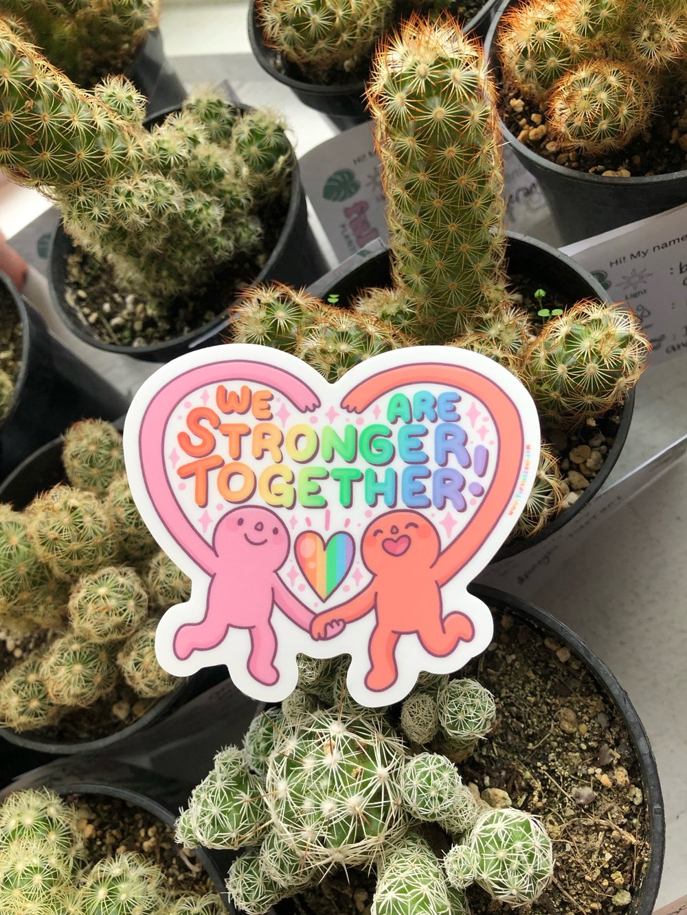Stronger together sticker