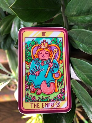 The empress cat tarot sticker