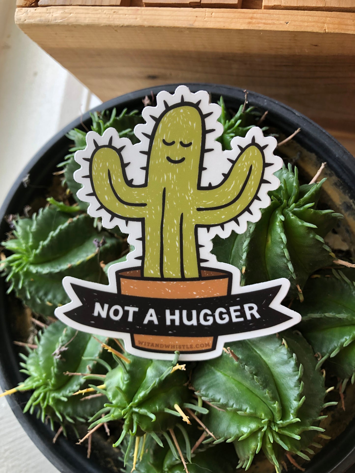 Not A Hugger sticker