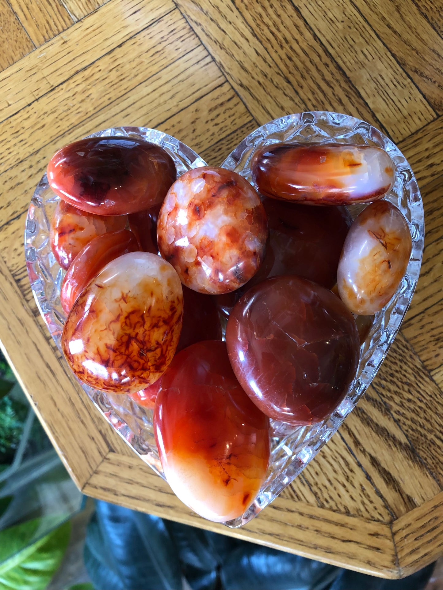 Carnelian palm stones