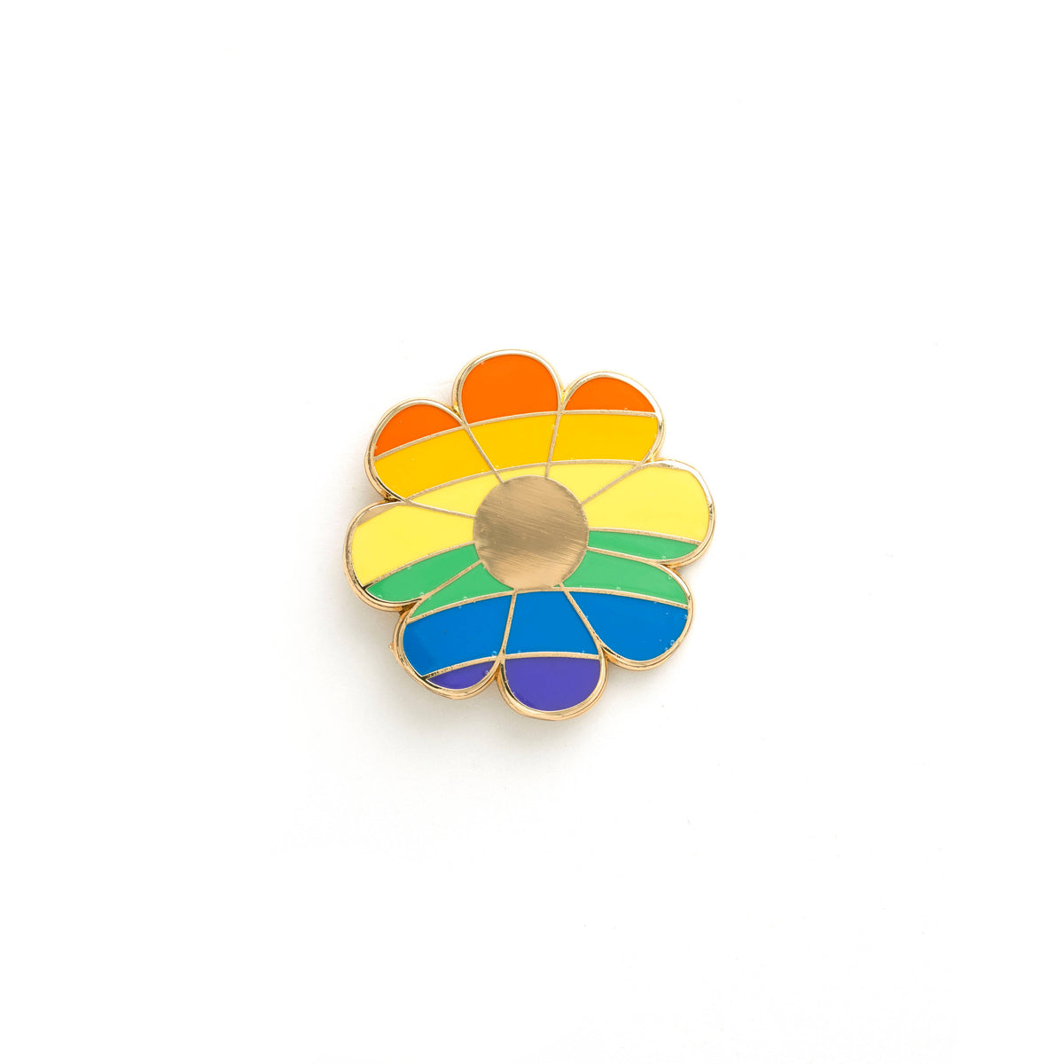 Rainbow Flower Pin