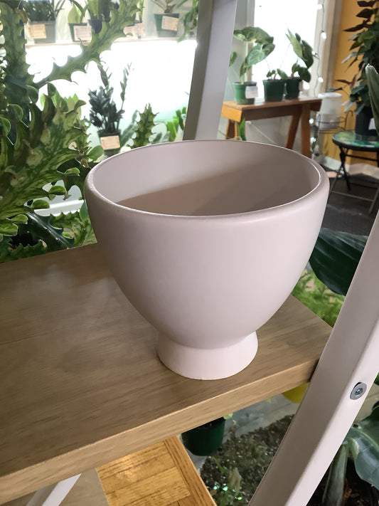 3in White Pedestal Pot