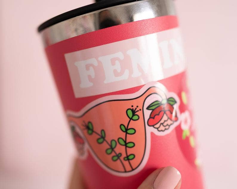 Blooming Uterus Vinyl Sticker