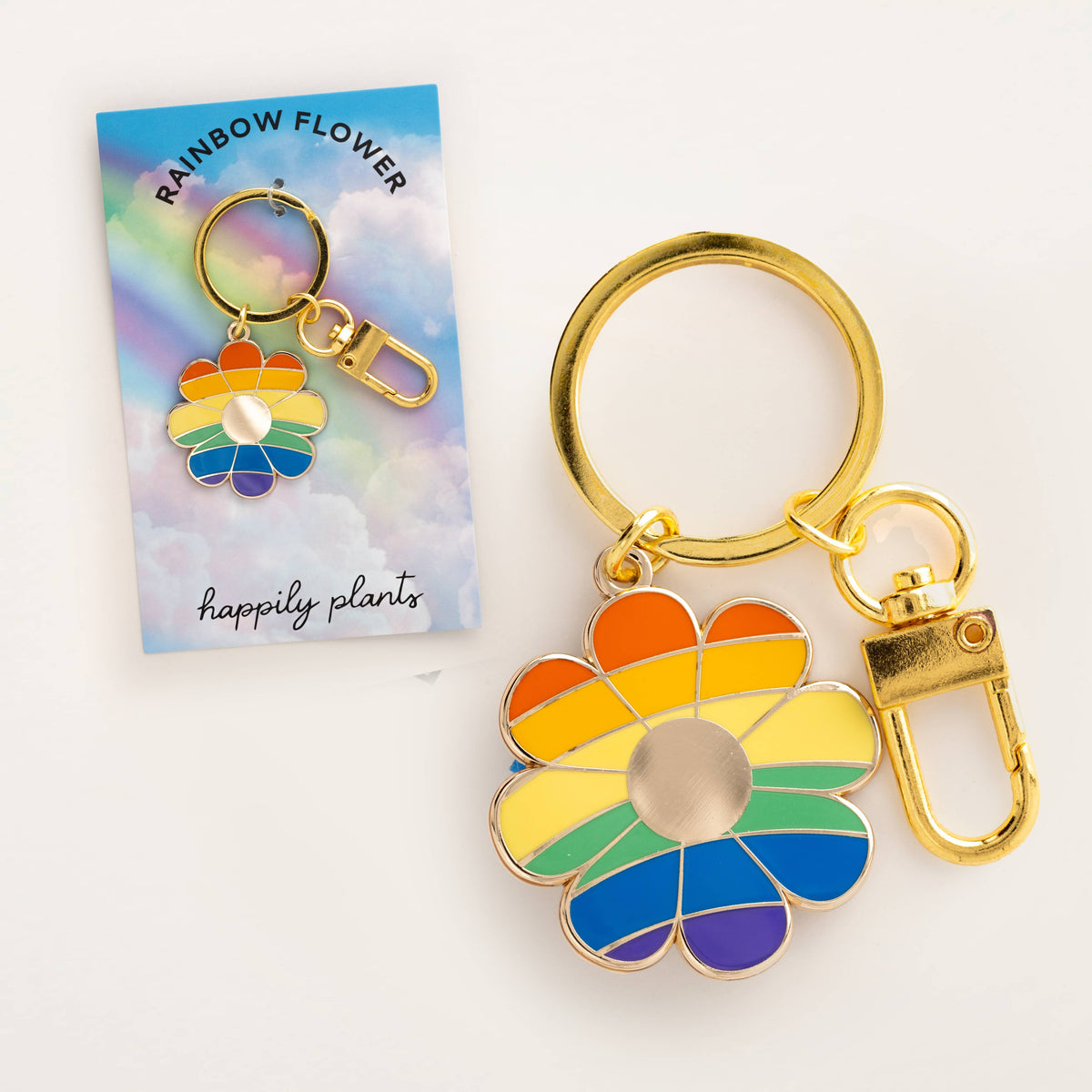 Rainbow Flower Keychain & Bag charm