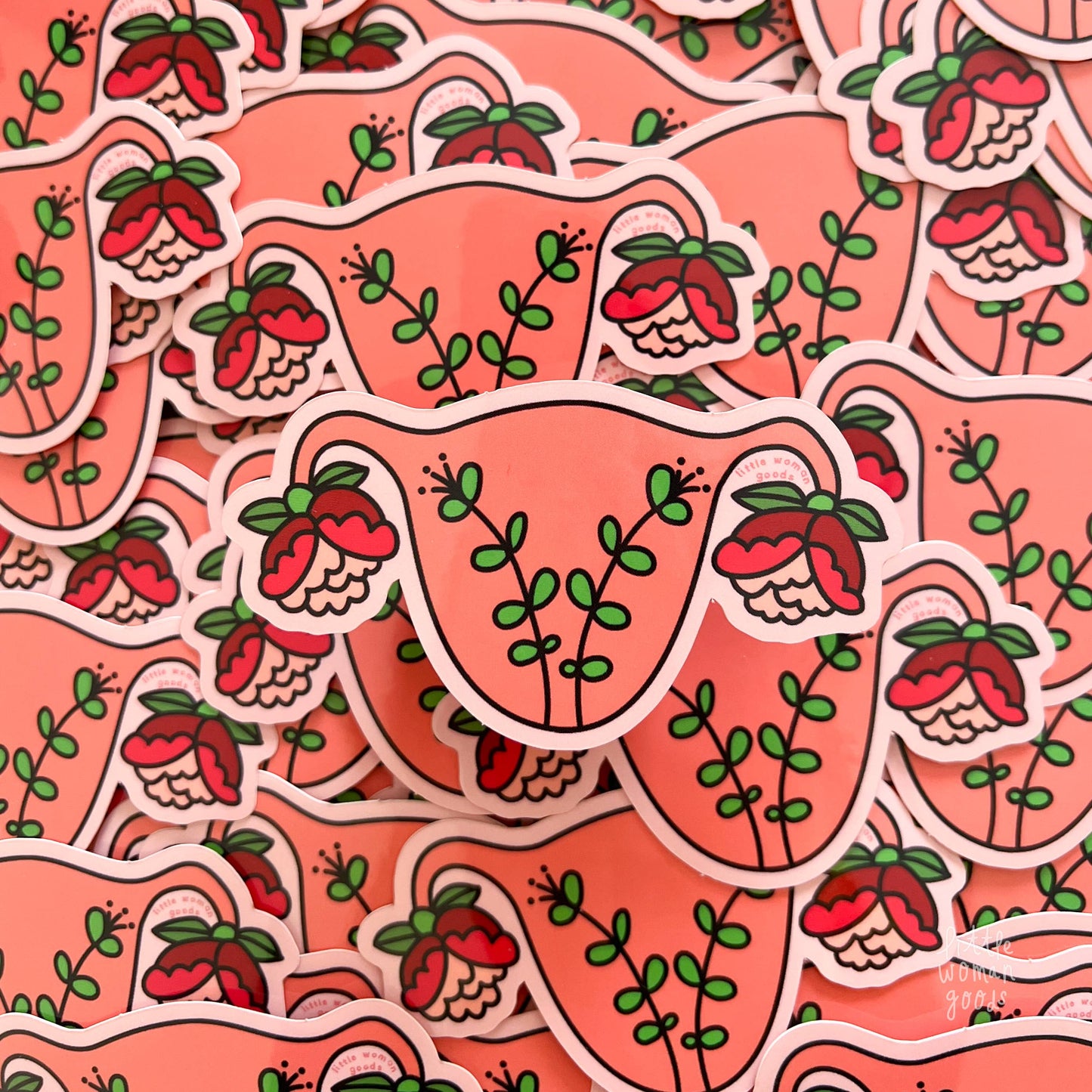 Blooming Uterus Vinyl Sticker