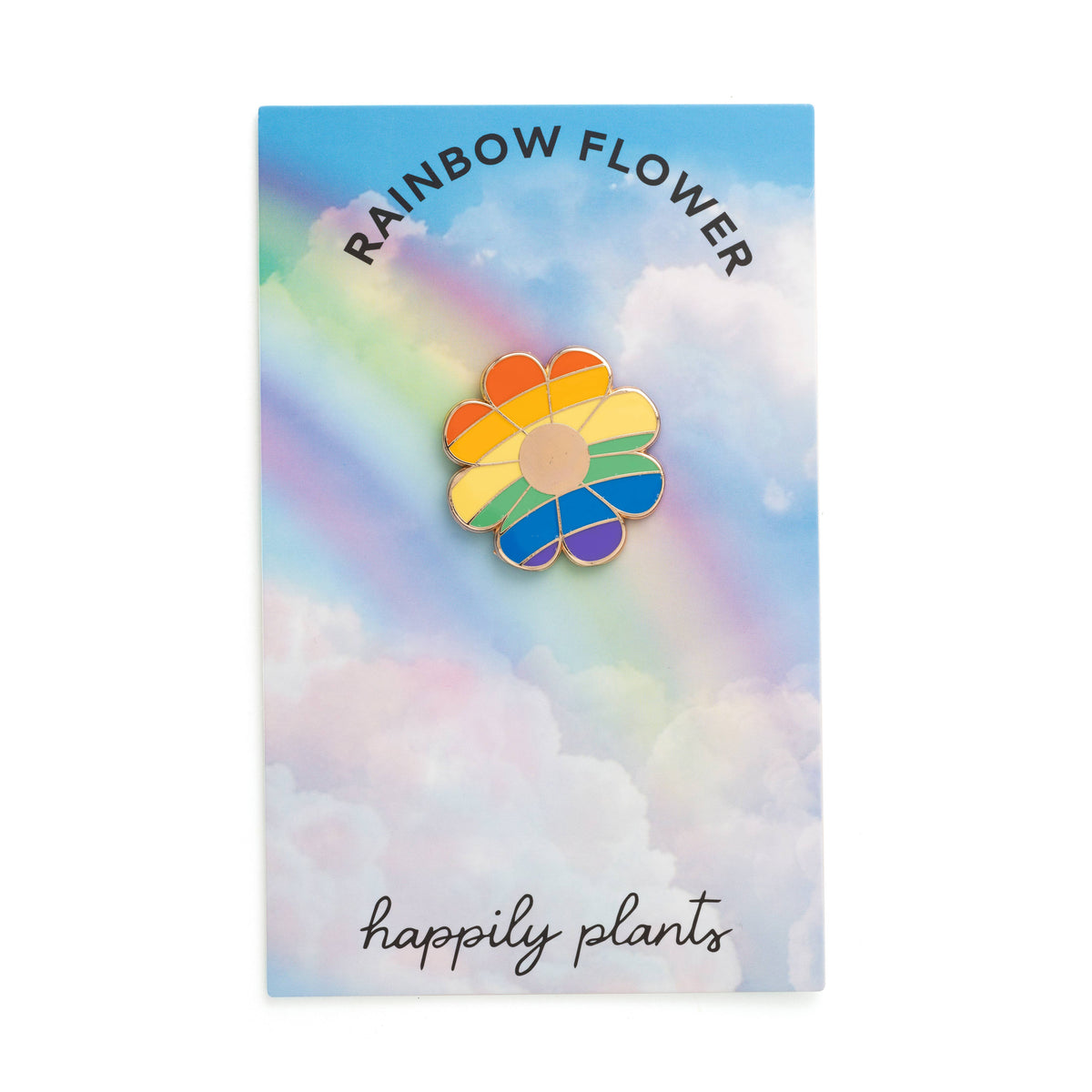 Rainbow Flower Pin