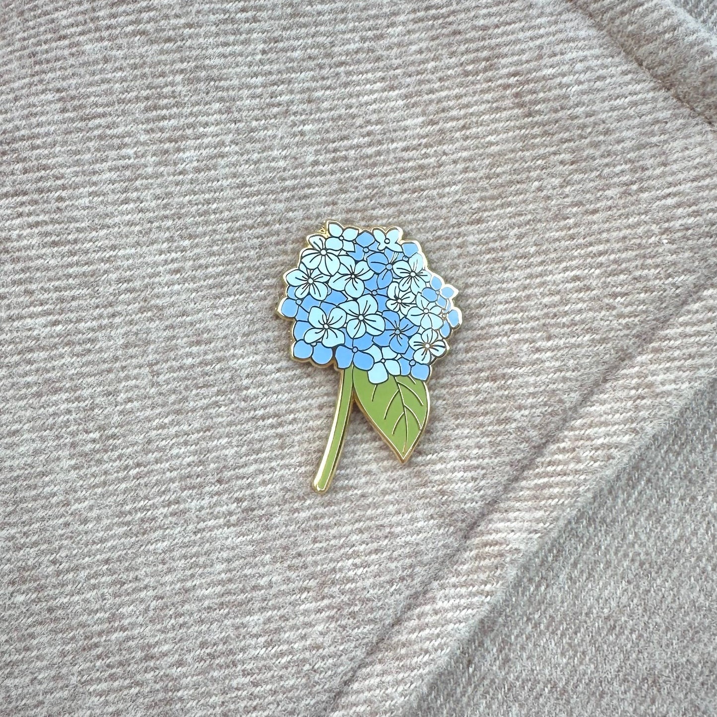 Hydrangea (Blue) Flower Enamel Pin | Wedding Lapel Pin