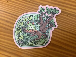 Frog terrarium sticker