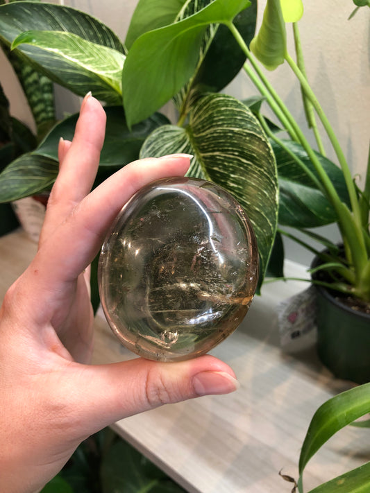 Smoky Quartz Palm Stone