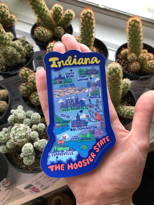 Indiana Hoosier state sticker
