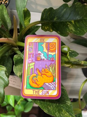 The sun tarot card sticker