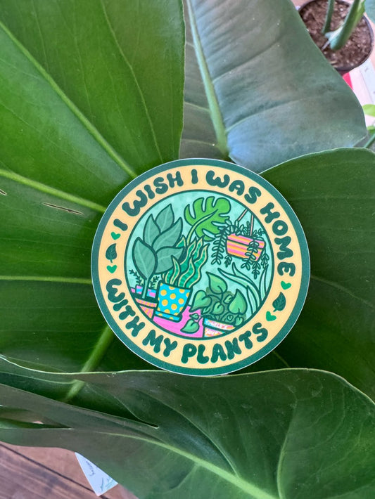 Wish I Was Home Sticker