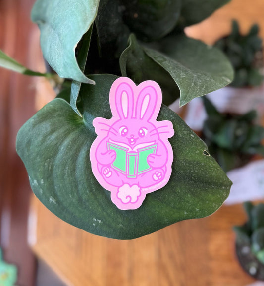 Bunny with a Book sticker
