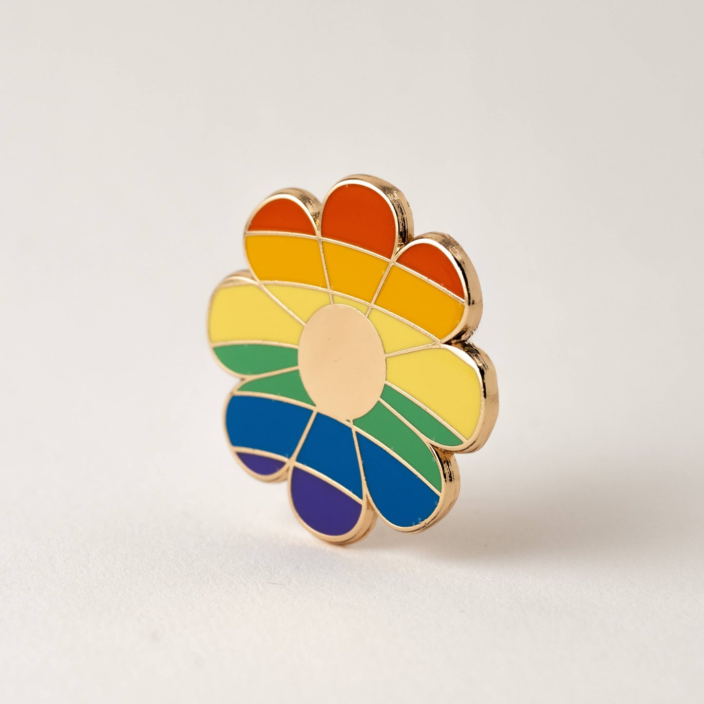 Rainbow Flower Pin