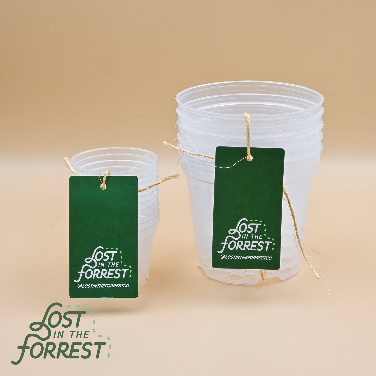 Clear nursery pots