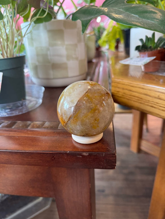 Golden Healer Quartz Sphere