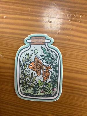 Goldfish terrarium sticker