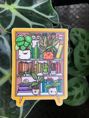 Plant/book shelf plant buddy sticker