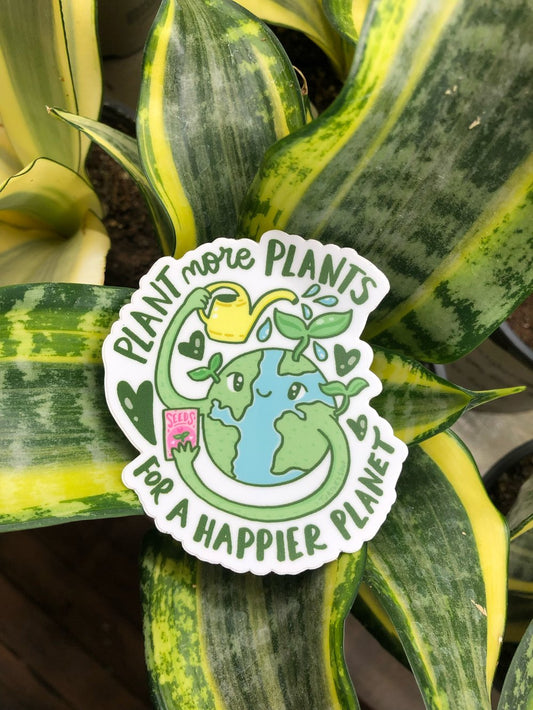 Plant more plants sticker