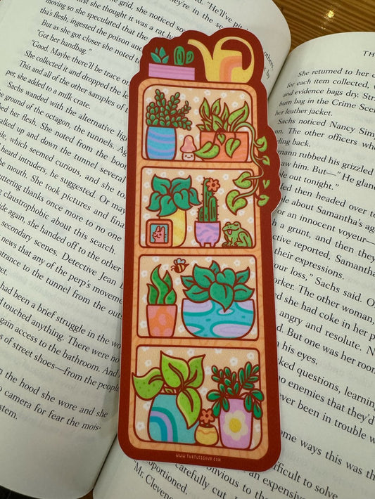 Plant shelf bookmark sticker