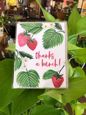 Strawberry Thanks a bunch greeting card